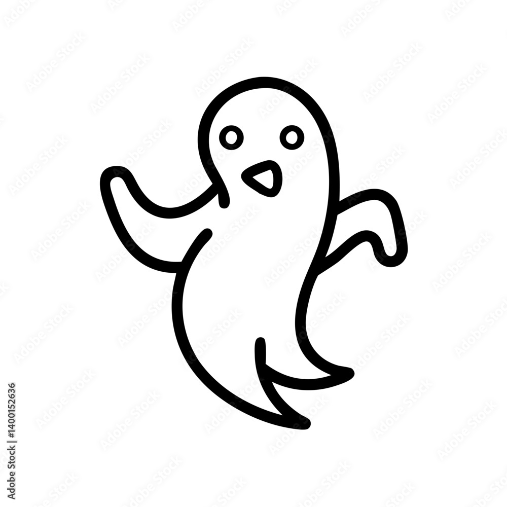 Obraz premium ghost editable outline icon design. Helloween related icon.