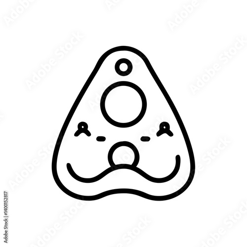 ouija board editable outline icon design. Helloween related icon.
