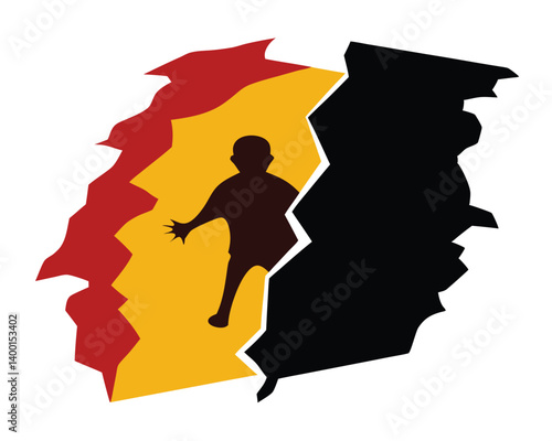 Childhood amid Division silhouette