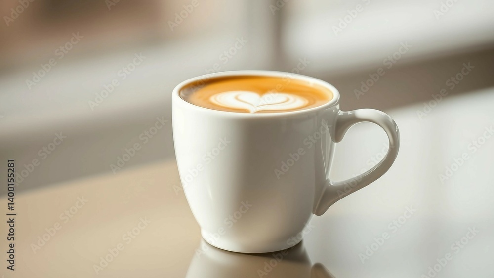 White cup of cappuccino isolated on transparent background White cup of cappuccino isolated on transparent background