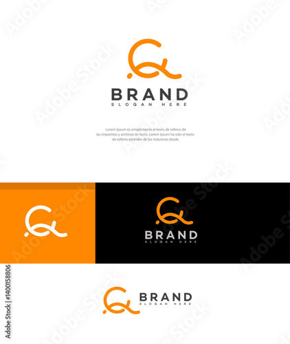 Logo Design CQ Letter Minimalist Style