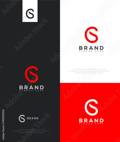 Modern Minimalist Letter CS Or SC Logo Design Brand Identity