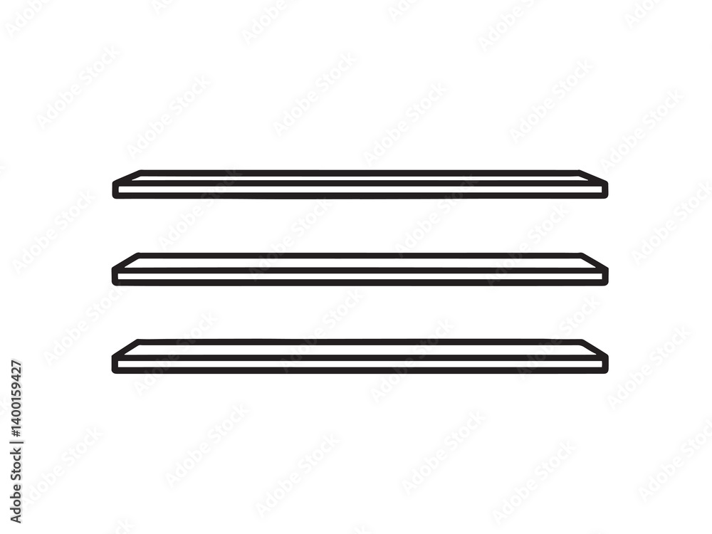 Floating Shelves line art vector illustration Floating Shelves line art vector illustration