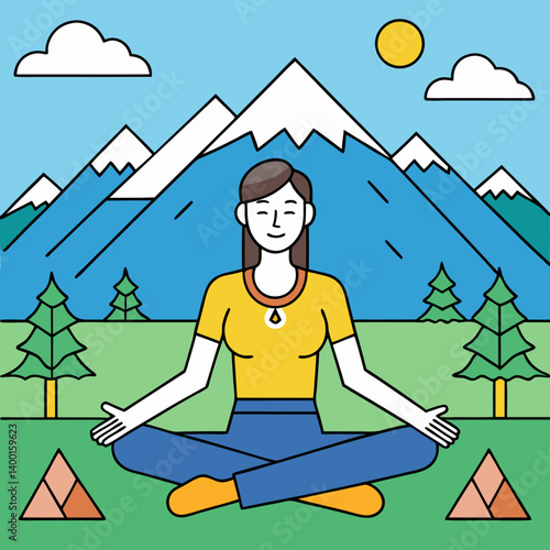 yoga on the mountain