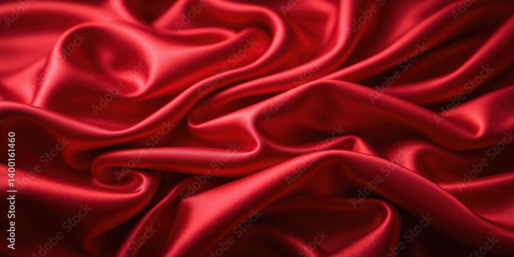 Crimson Red Satin Drapery with Dramatic Shadows A luxurious close-up of deep crimson satin fabric draped elegantly, with rich folds Crimson Red Satin Drapery with Dramatic Shadows A luxurious close-up of deep crimson satin fabric draped elegantly, with rich folds