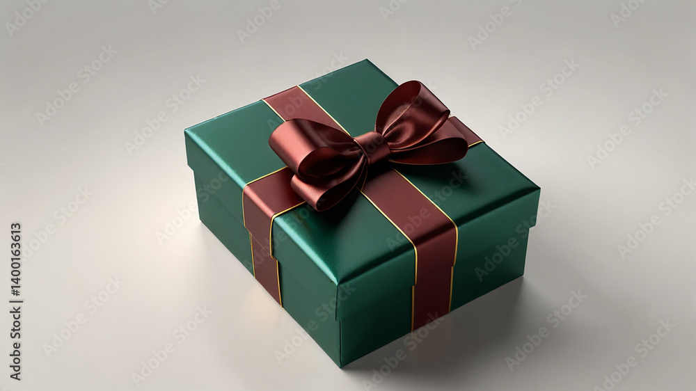 Fototapeta premium Gift Box with Red Ribbon and Bow