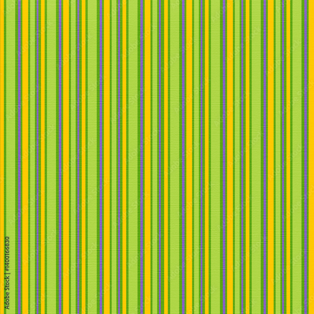 Obraz premium Seamless vertical striped pattern in vibrant green, yellow, and blue tones. Energetic colorful background ideal for wallpapers, textiles, packaging, summer designs, and creative graphic projects.