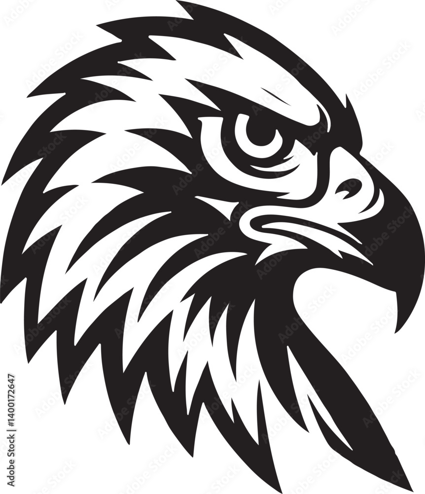 Fototapeta premium Eagle head icon vector Silhouettes design illustration
