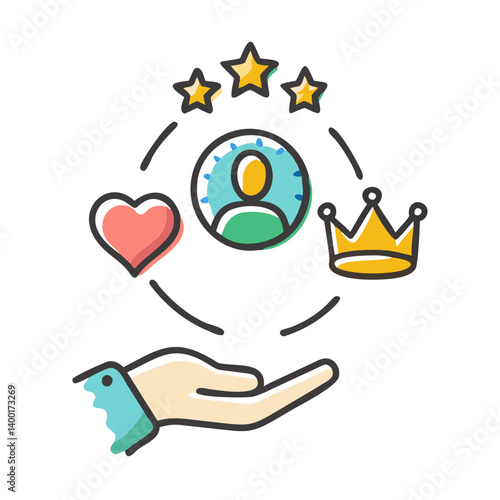 customer loyalty program icon, customer loyalty program vector illustration-simple illustration of customer loyalty program, perfect for customer loyalty program logos and icons