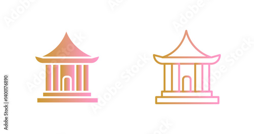 Temple Visit Icon Design