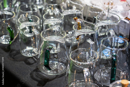 Elegant Glass Pitchers Arrangement
