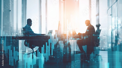 Business Executives Working in a Modern Office Environment