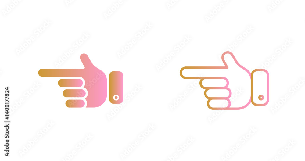 Obraz premium Hand Pointer Icon Design