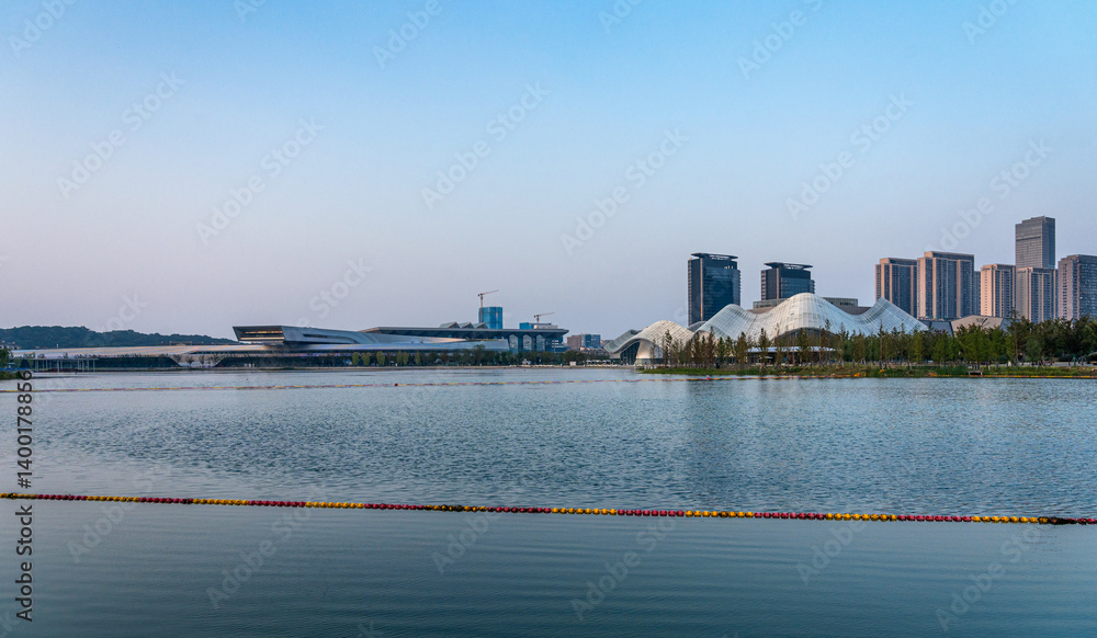 Tranquil City Waterscape