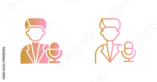 Podcast Host Icon Design