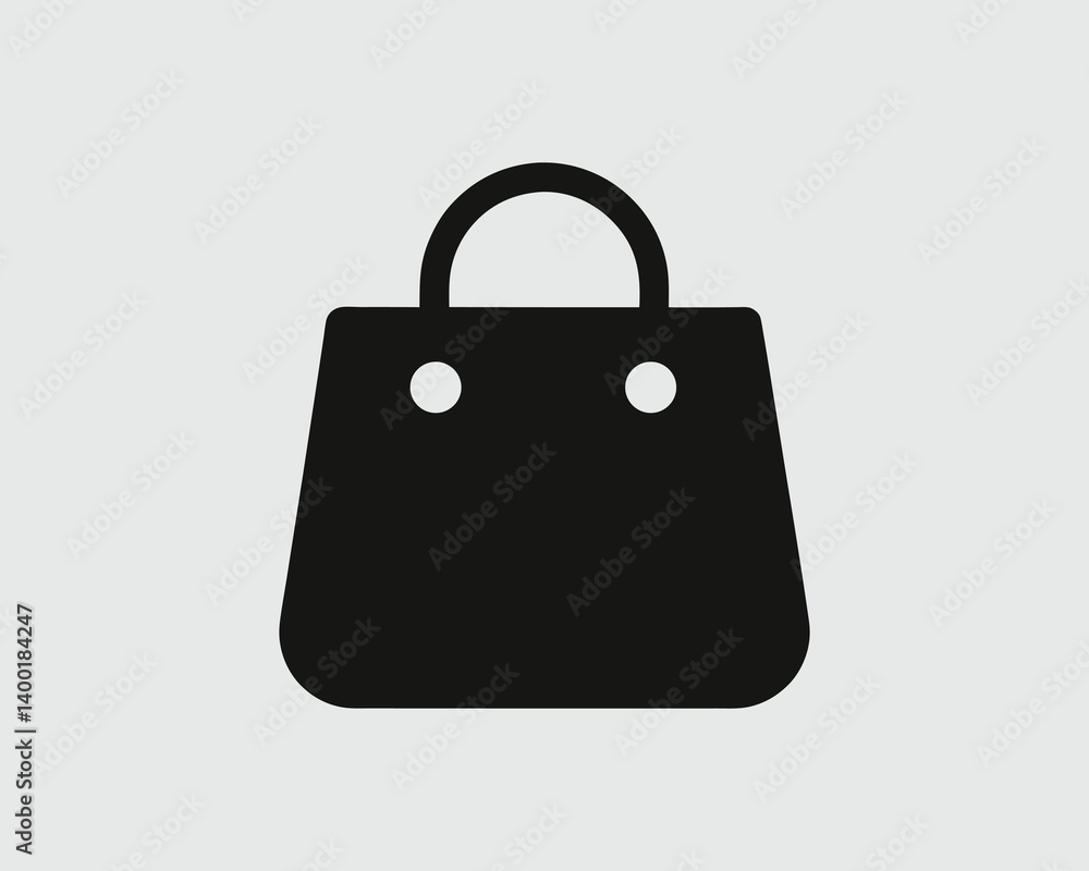 Simple Black Handbag Icon Design Simple Black Handbag Icon Design