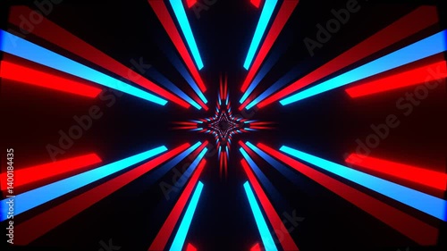 Wallpaper Mural Red and Blue Neon Lines Move Alternately Background VJ Loop in 4K Torontodigital.ca