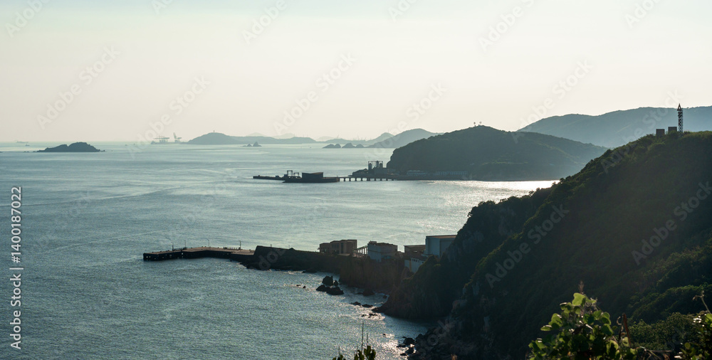 Serene Coastal Landscape at Dusk