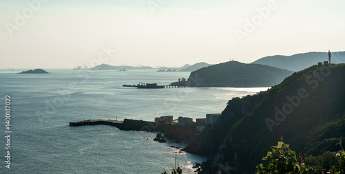 Serene Coastal Landscape at Dusk