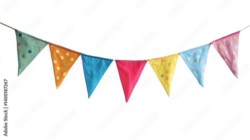 Obraz premium Flag Triangles celebration pennant on transparent background