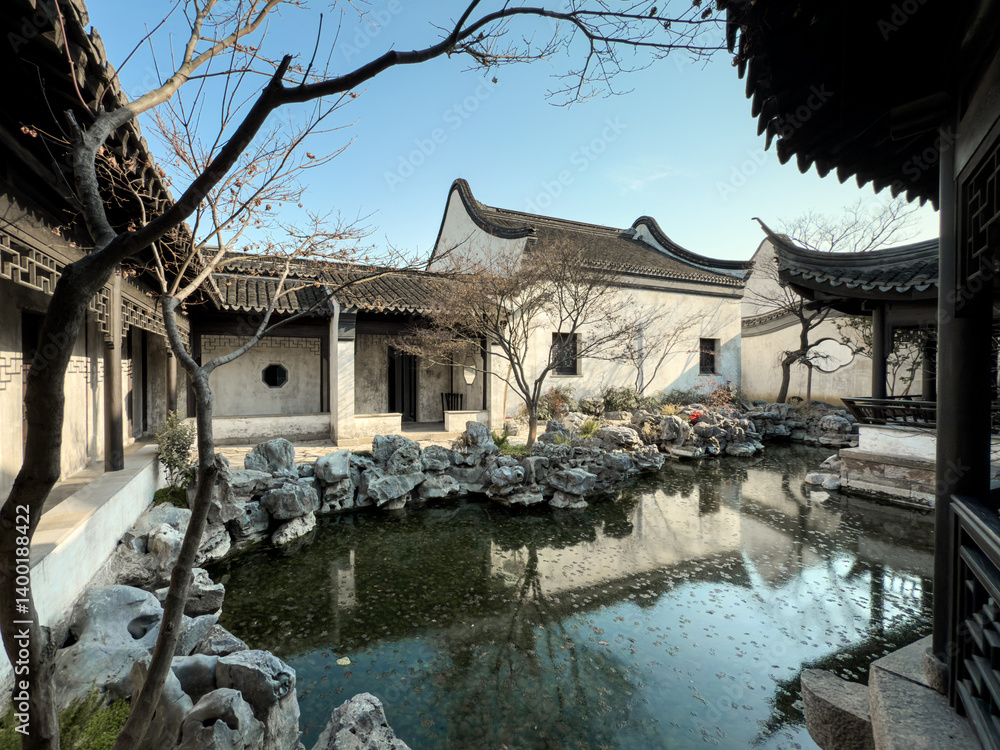 Serene Harmony in a Chinese Garden