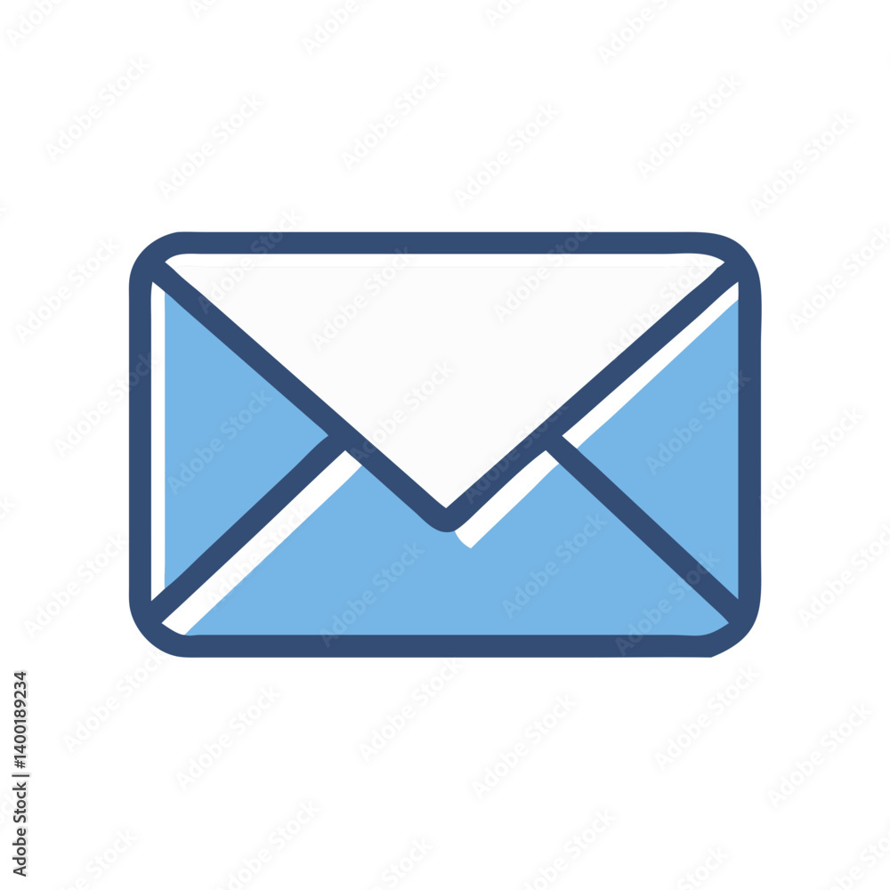 Email Message Envelope Icon Representing Digital Communication and Incoming Messages Email Message Envelope Icon Representing Digital Communication and Incoming Messages