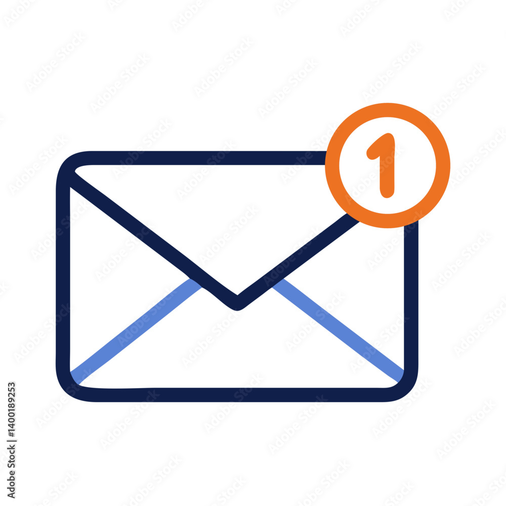 Email Notification Envelope Icon Representing Incoming Messages and Alerts Email Notification Envelope Icon Representing Incoming Messages and Alerts