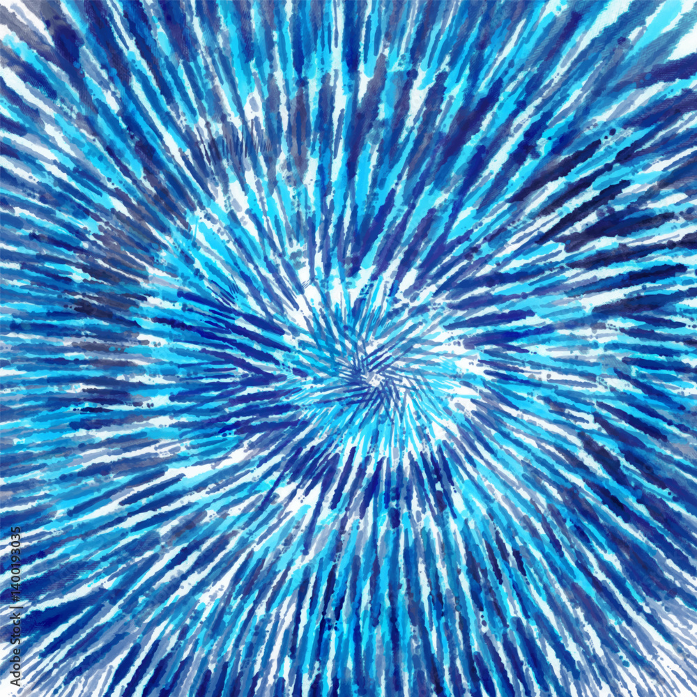 Obraz premium Abstract hand painted blue tye die background