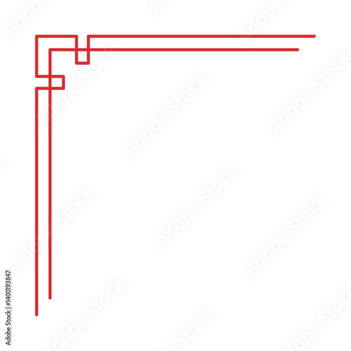 Chinese frame corner ornament. Traditional decorative elements