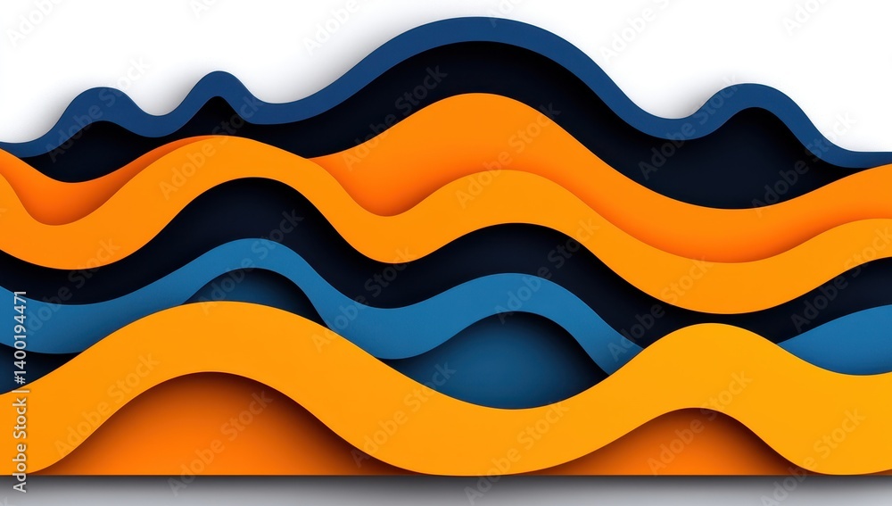 Abstract wavy layered graphic design Abstract wavy layered graphic design