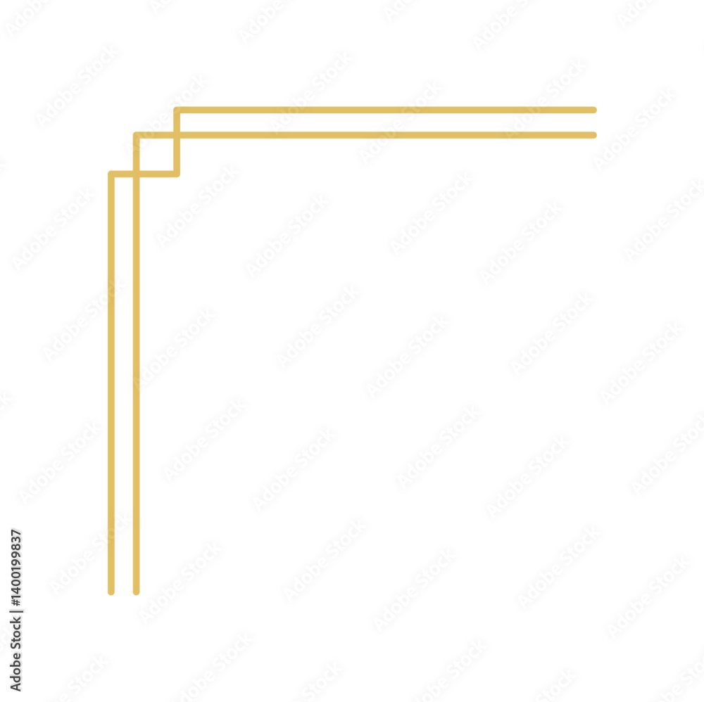 Gold chinese corner border ornaments. Asian new year decorative traditional borders. Vector illustration Gold chinese corner border ornaments. Asian new year decorative traditional borders. Vector illustration