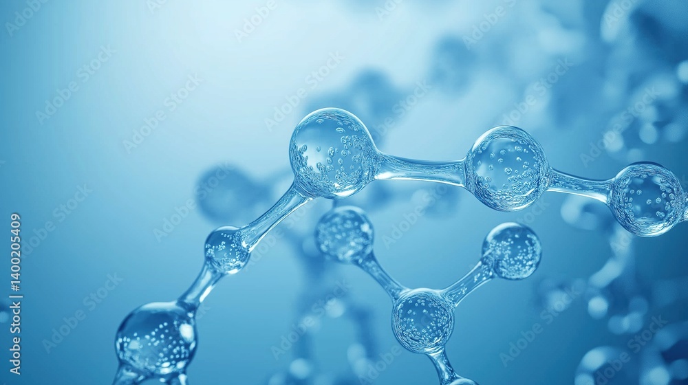 Microscopic view of molecular structures on a blue background, representing the intricate nature of scientific and medical research. Microscopic view of molecular structures on a blue background, representing the intricate nature of scientific and medical research.