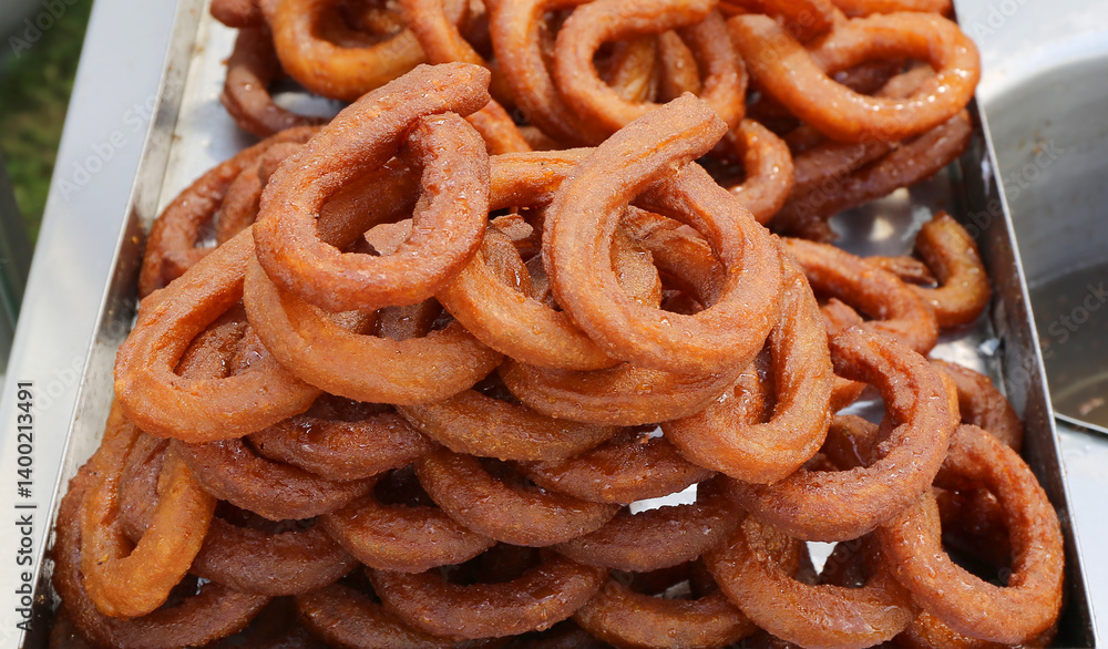 Halka aka Turkish Churro Dessert for sale at Orange Blossom Festival in Adana, Turkey Halka aka Turkish Churro Dessert for sale at Orange Blossom Festival in Adana, Turkey