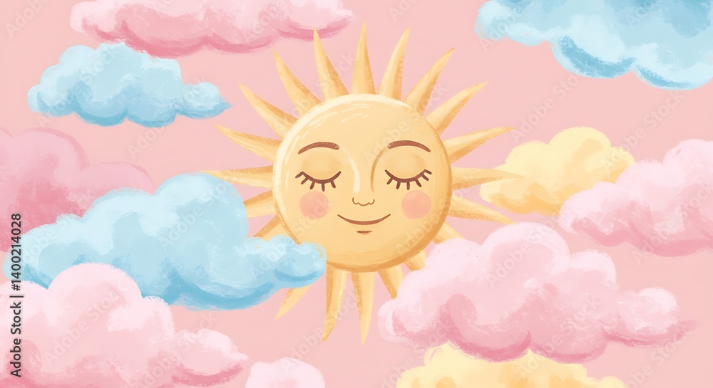 Pastel Dreamscape: A Sunlit Slumber AI Generated Pastel Dreamscape: A Sunlit Slumber AI Generated