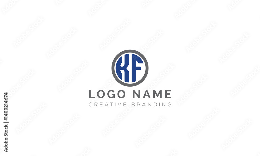 Minimalist KF Logo for Branding and Identity. Minimalist KF Logo for Branding and Identity.