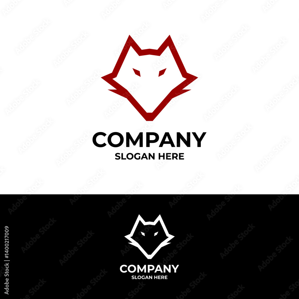 fox head abstract logo vector design fox head abstract logo vector design