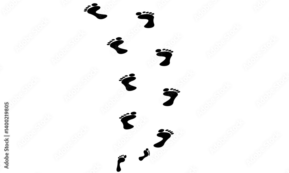 Feet badge on white background. vector illustration. Footprints icon isolated on white background. Vector illustration.Footprints, bare feet . Feet badge on white background. vector illustration. Footprints icon isolated on white background. Vector illustration.Footprints, bare feet .