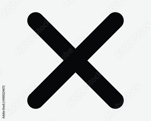 Cross X Icon Delete Sign Cancel Prohibited Mark Vote Choice Remove Check Reject Checkmark Vector Graphic Illustration Symbol Math Multiplication Multiply