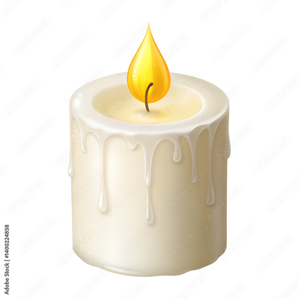 3d realistic of candles icon isolated on white. Burning candle in 3d style. Cartoon creative design icons. Pastel color. Vector illustration stock illustration 3d realistic of candles icon isolated on white. Burning candle in 3d style. Cartoon creative design icons. Pastel color. Vector illustration stock illustration