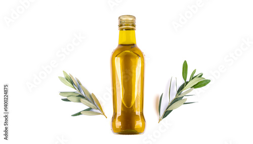 Obraz na płótnie Organic olive oil on white background w salonie