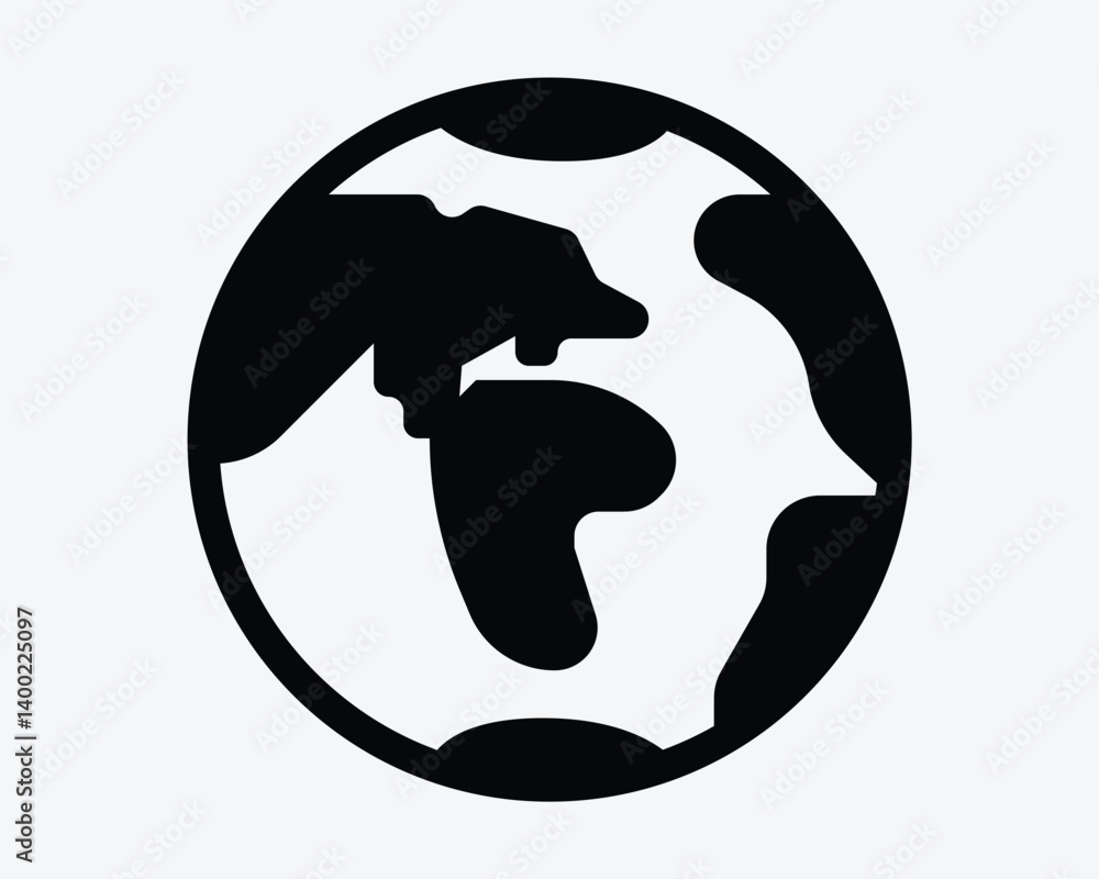 Globe Round Ball Icon Planet Earth World Map Sphere Shape Symbol African Continent Landmass Land Ocean Africa Black White Graphic Sign Vector Artwork Globe Round Ball Icon Planet Earth World Map Sphere Shape Symbol African Continent Landmass Land Ocean Africa Black White Graphic Sign Vector Artwork