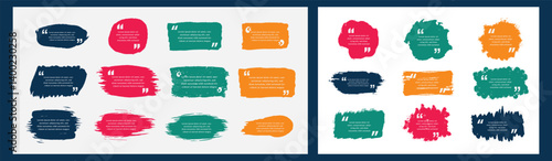 Grunge quote, ideas, label, message, asking, advice, box, sticker, brush, stroke, blank, empty, vector, file