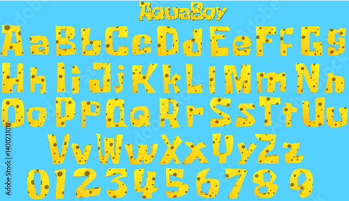 Aqua Boy Cartoon Alphabet 