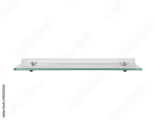Obraz na płótnie Transparent Glass Shelf with Modern Minimalist Design w salonie
