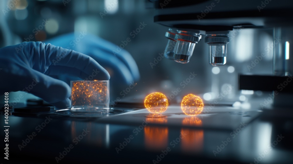 a realistic microscopic view of cells in anaphase, with glowing separated chromatids