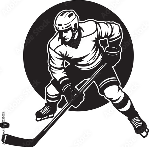 Photography "American Ice Hockey Team Silhouette Emblem | Winged Sports Crest Design"
