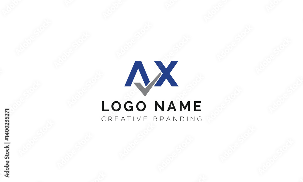 Minimalist AX Logo for Branding and Identity. Minimalist AX Logo for Branding and Identity.