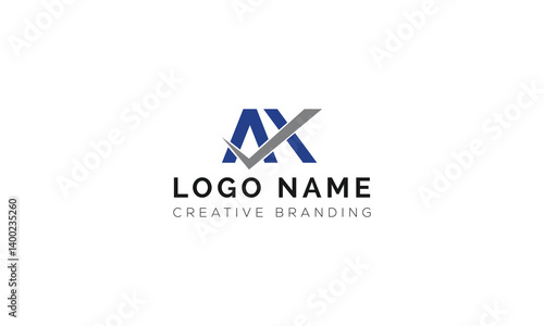 Minimalist AX Logo for Branding and Identity.