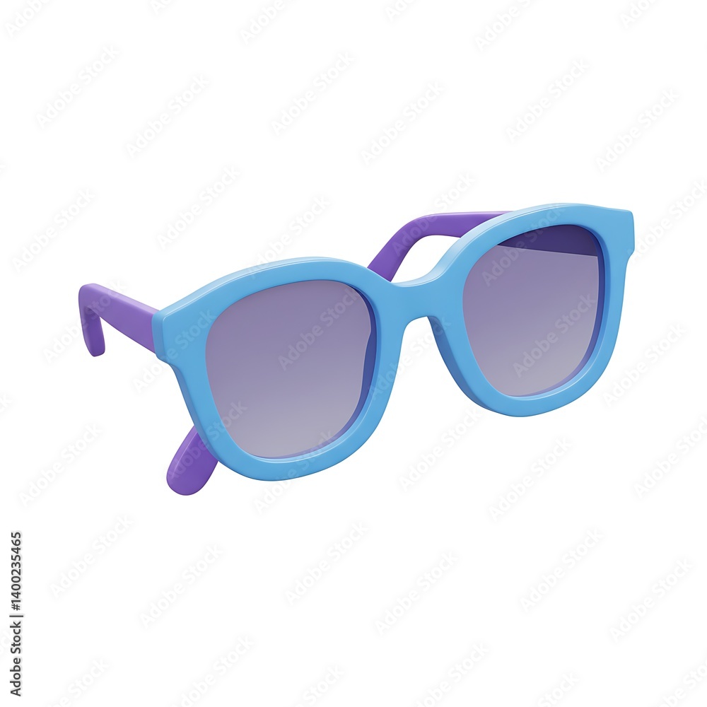 Fototapeta premium 3D render of a sun glasses in a cartoonish style