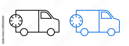 Delivery Truck vector icon set